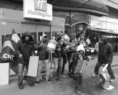 HEMERA VOYOUS, INTERCONTINENTAL  HÔTELS GROUP COMPLICE !  22 ème  jour de grève au Holiday inn CLICHY