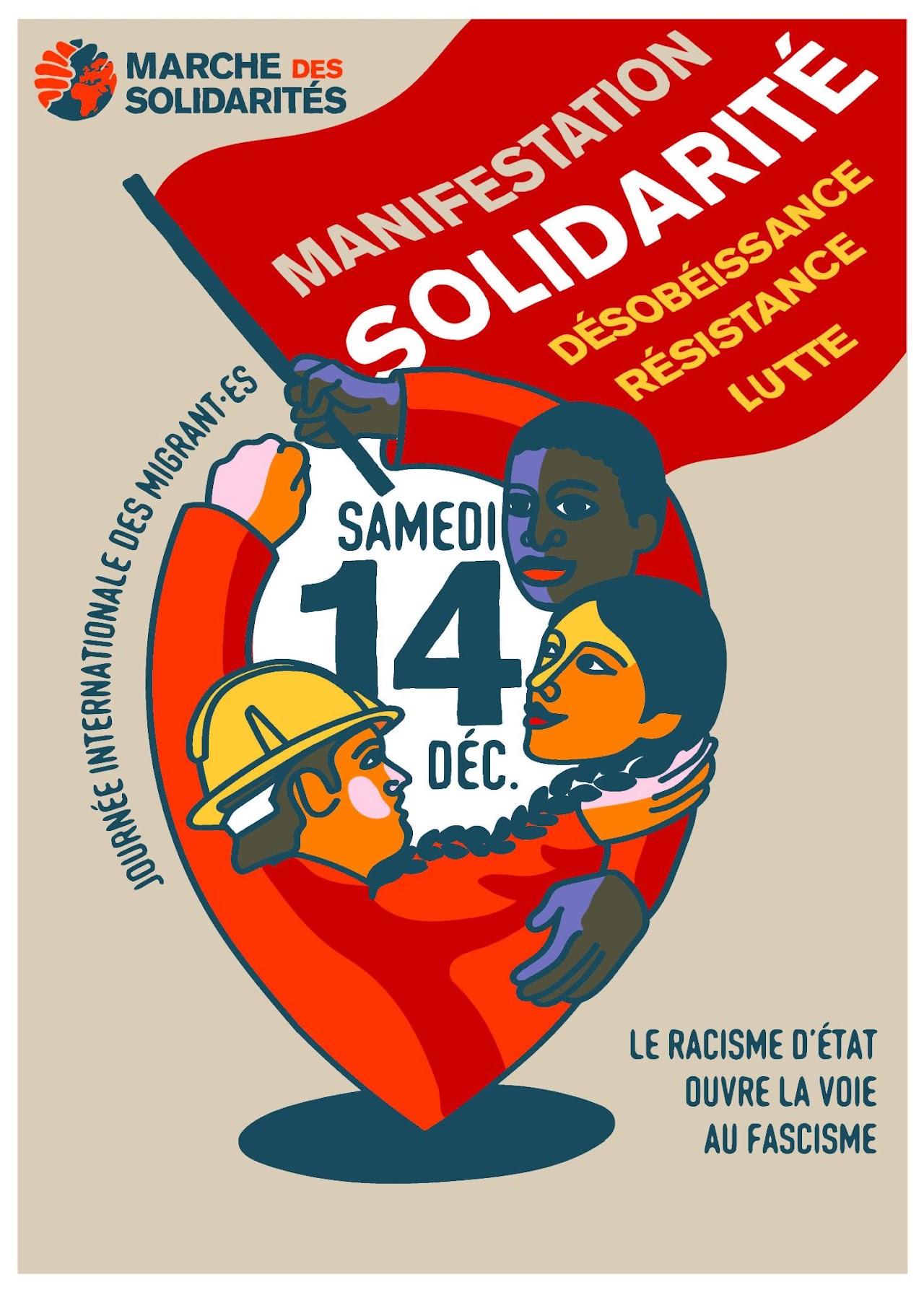 Du 14 au 18 décembre à l’occasion de la Journée internationale des migrant·e·s, mobilisons-nous partout sur le territoire