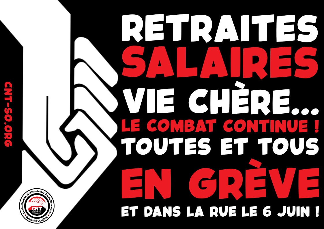 Pour nos retraites, salaires, droits et libertés : le combat continue !