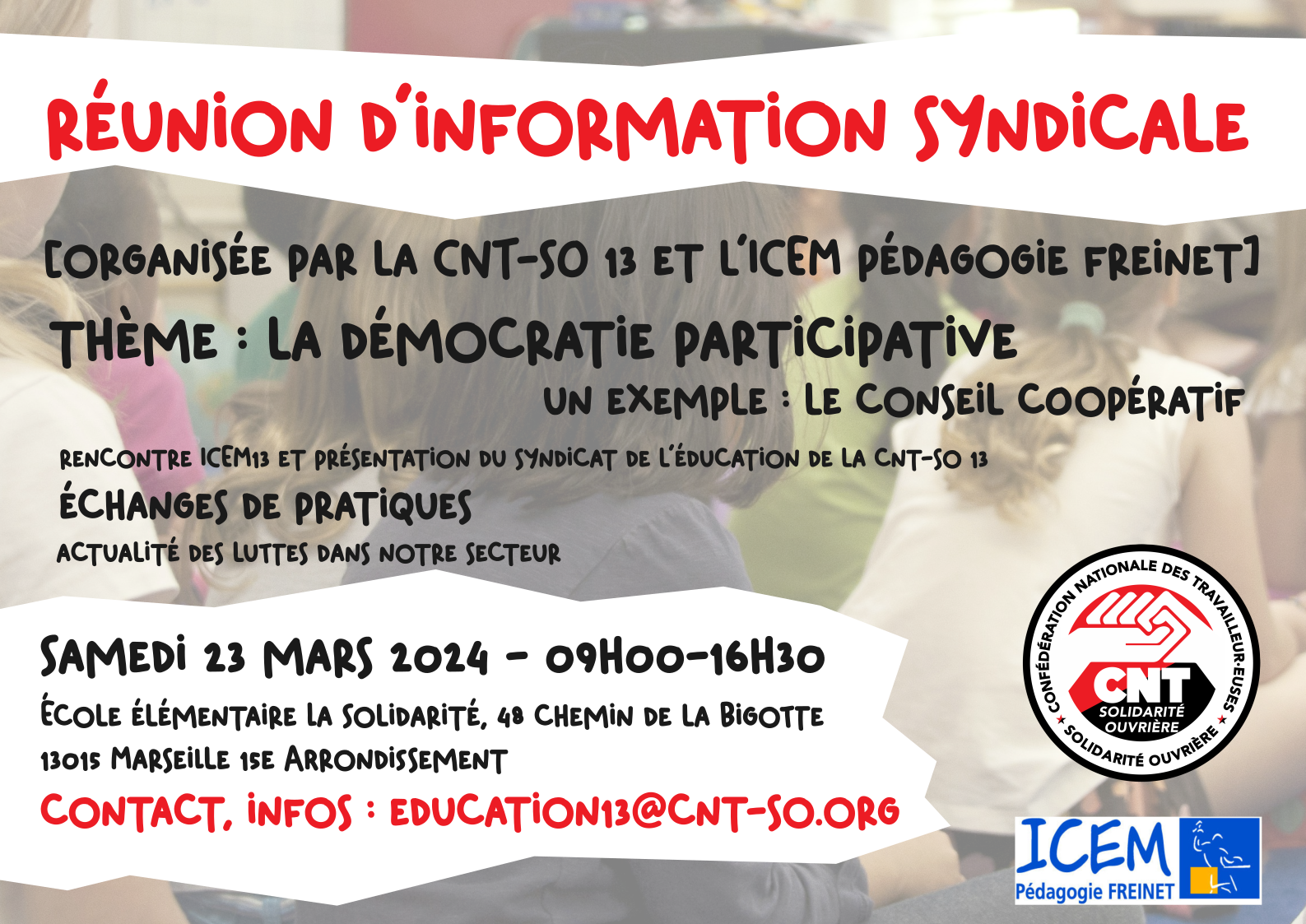 La démocratie participative en classe avec un exemple : le conseil coopératif